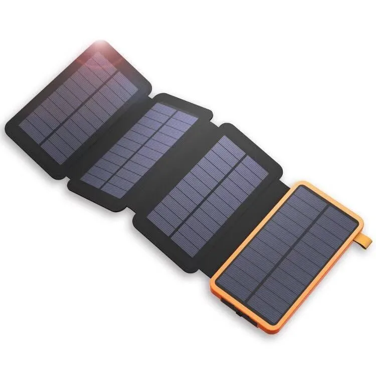 portable mobile charger 3pcs solar panel folding 10000mah wireless solar power bank 20000mah - ANKUX.COM