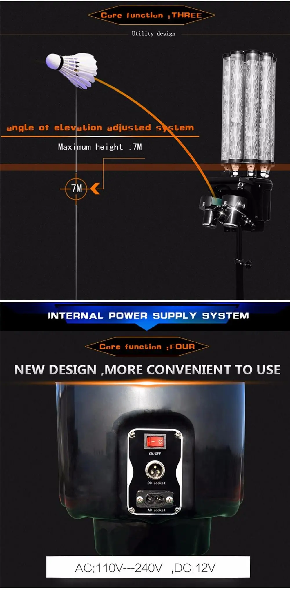 New Badminton Club Training Using Durable Ball Shooting Machine