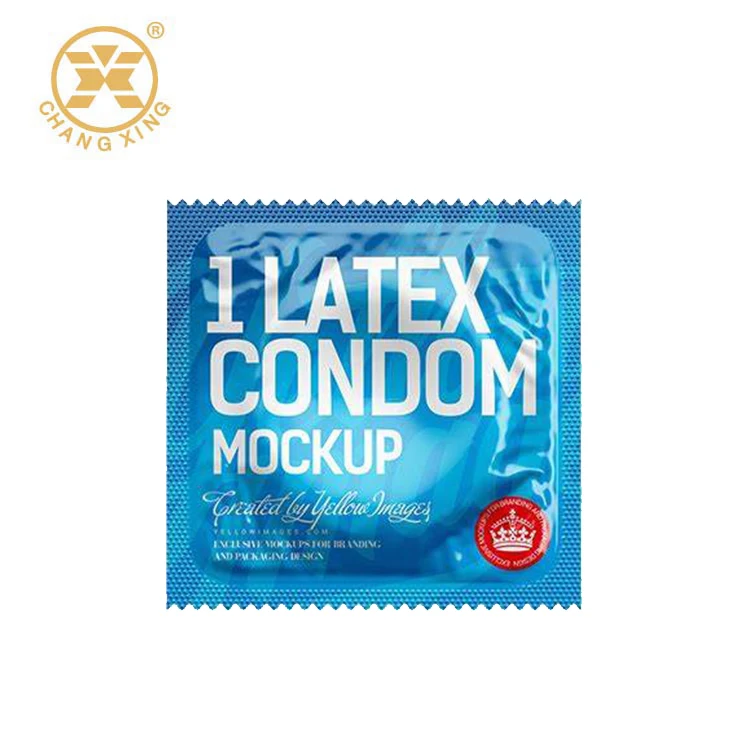 Laminated Material And Easy Tear Plastic Foil Condom Packaging,Condom