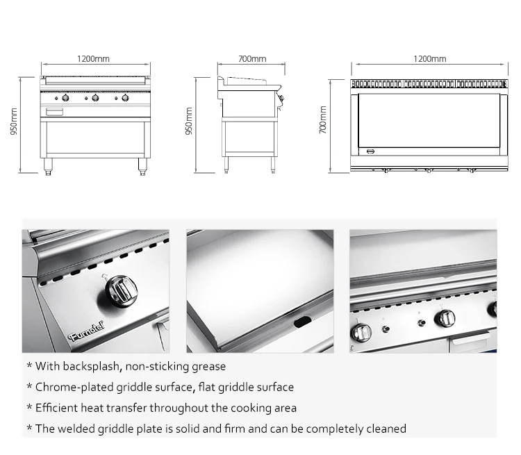 Furnotel Japanese Style Gas Teppanyaki Grill Equipment Cooktop On Sale