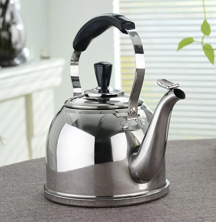 Large Capacity Stainless Steel Nonelectric Whistling Tea Kettle 5liter