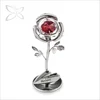 Crystocraft Metal Red Rose Flowers Decorated with Crystals from Swarovski Wedding Favor For Guest