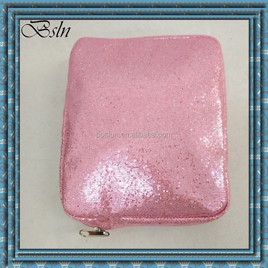 Promotion Custom Glitter Pu Cosmetic Bag Buy Hot Sale Products Portable Travel Zipper Makeup