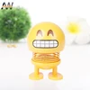 AW New Trendy Bobble Head Car Ornaments Doll Dancing Emoji Smiley Doll Jumping Smiling toy Party Spring Head Doll Spring Shaking