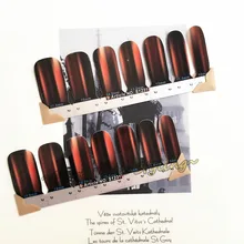 Black matte Smooth surface Nail Art Sticker Patch 14 pcs set Waterproof Decals Foils Gel Polish