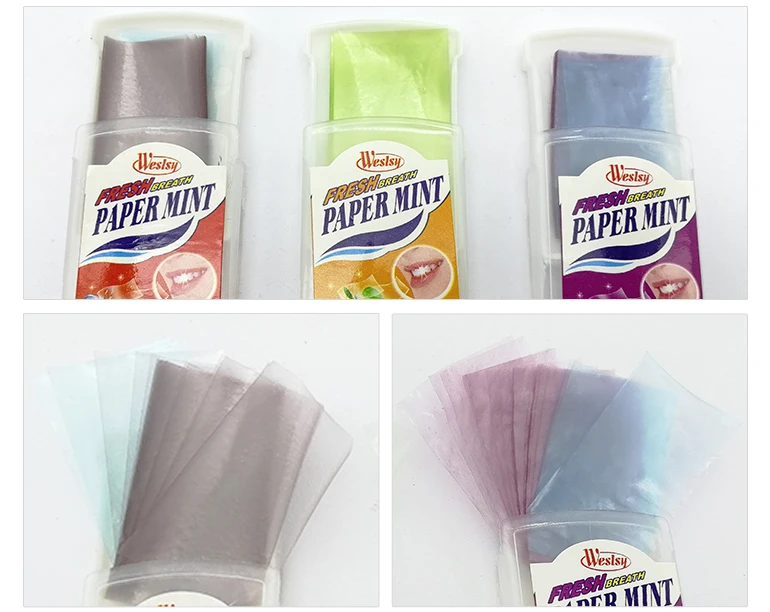 Professional Factory Supply Fresh Breath Paper Candy Mint Strips With