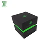 Luxury Premium Custom Logo Soft Touch Matt lamination Black Gift Box with Spot UV logo
