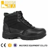 Light weight black leather military boots army