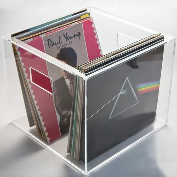 Durable Square Clear Plastic Cd Storage Box With Insert Handles Buy