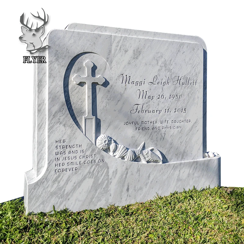 Large White Marble Cemetery Monuments With Cross Buy Cemetery