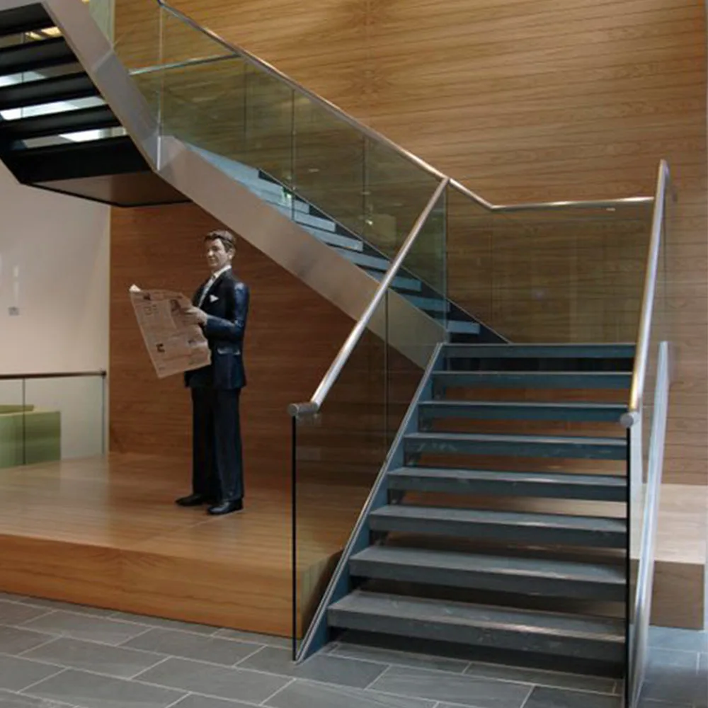 Modern Simple Design Side Mount Gl Staircase Railing With Side Mount Gl Staircase Railing