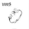 D Shape Silver Fashion Wedding Jewelry, Luxury Butterfly Wedding Rings, 925 Sterling Silver Ring
