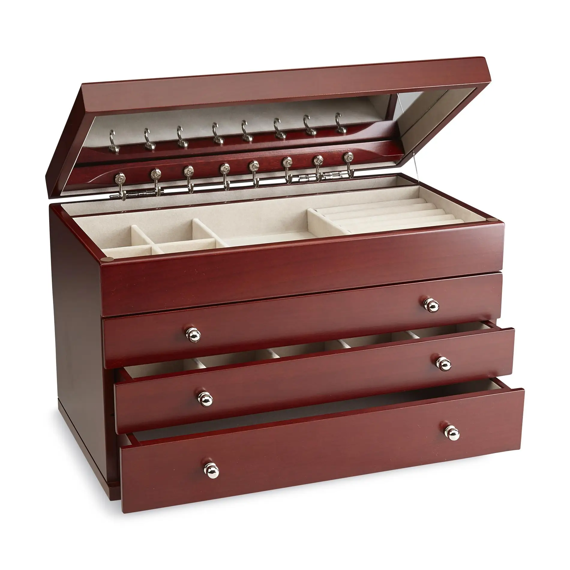 2018 High Quality Customized Style Lacquer Wooden Jewelry Box For Sale