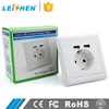 LEISHEN Upgrade usb wall socket european 2 USB Outlets plug socket TUV VDE GS Standards