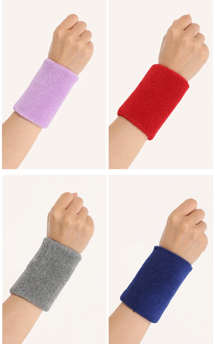 Cotton Sport Towel wrist sweatband hand band for gym badminton tennis sweat wrist support brace Sleeve