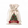 Canvas Storage Bags Christmas Drawstring Gift Candy Pockets Bag Pouch Tote Xmas Tree Design