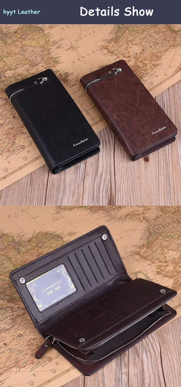 Baellerry Hombres De Marca Famosa Cartera De Lujo Embrague Baellerry Hombres De Marca Famosa Cartera De Lujo Embrague