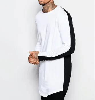 Camiseta Personalizada De Gran Tamaño De Línea Larga Para Camiseta Personalizada De Línea Larga Para Hombre Y Camiseta