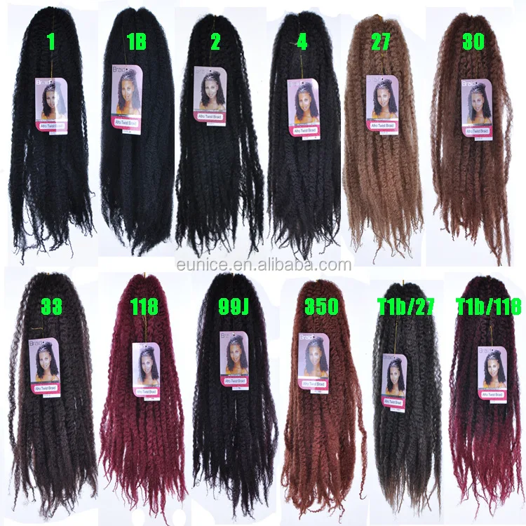 18 Inch Synthetic Royal Silk Afro Twist Braid Hair Wholesale Price
