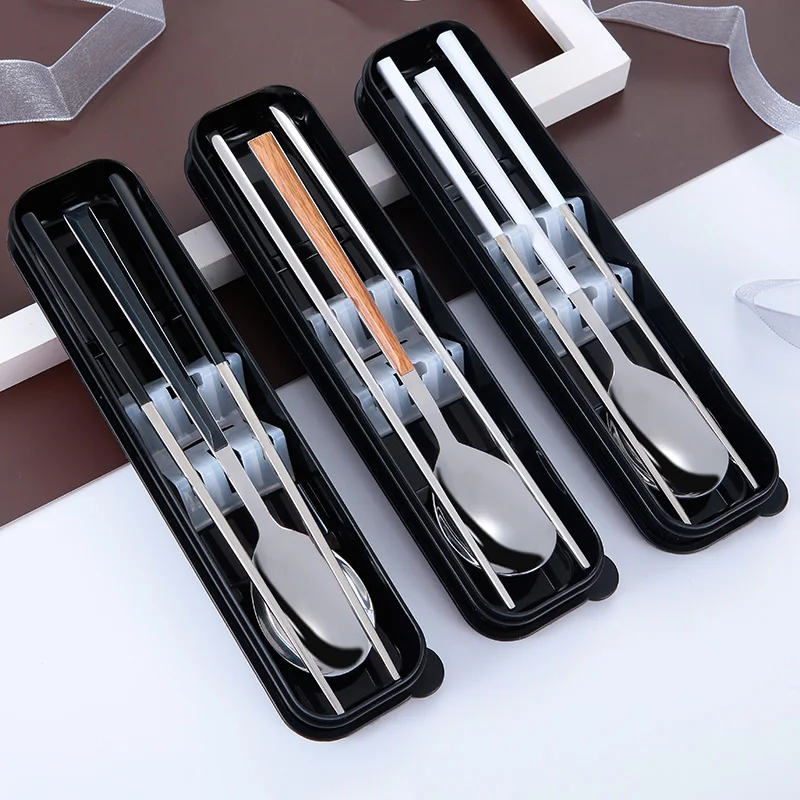 Stainless Steel Korean Portable High Quality Silver Flatware Set For