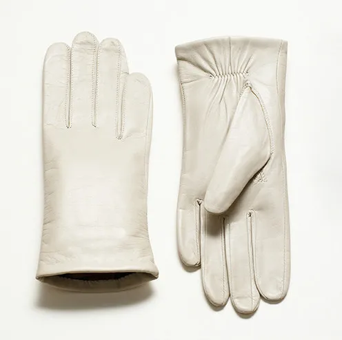 white leather gloves mens