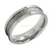 316L Stainless Steel Cable Wire Inlay Titanium Ring with Band Width of 7MM