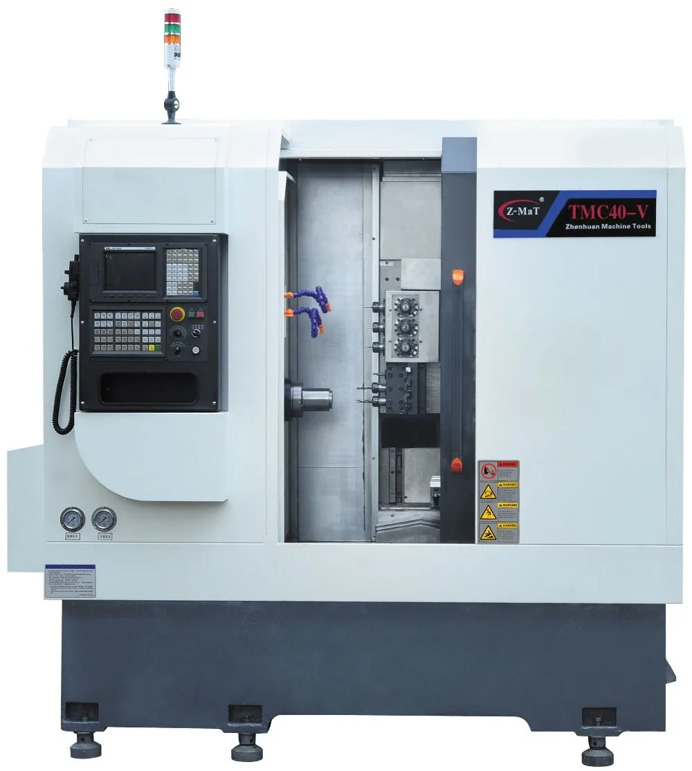tmc40v 5 轴车削中心和 3 个径向现场加工 cnc 车床用于金属车削