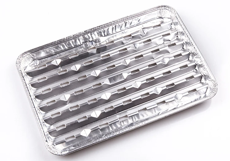 Wholesale Healthy Heat Resistant Bbq Barbecue Aluminum Foil Grill Tray