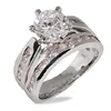 customized 925 Sterllinh silver lab diamond engagement ring set