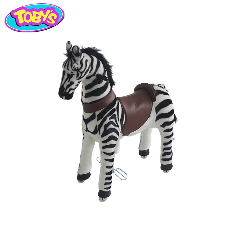 Zebra Kids Ride On Toys Horse With Rubber Wheels Little Pony Buy