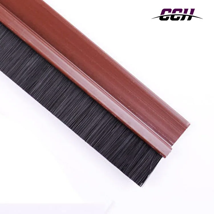 Plastic Profile Under Door Brush Seal Strip Bottom Weather