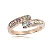 Wholesale Jewelry Fashion 18KGP Women Crystal Newest Beautiful mark Ring ZHPS87565