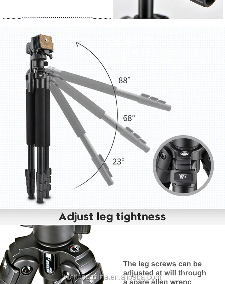professional portable camera stand with 3/8 screw high quality Aluminum alloy  great tripod for dslr phone