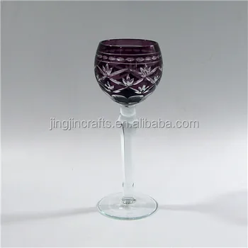 purple wine goblets