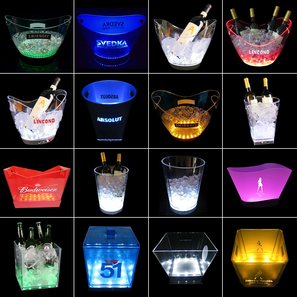 New Function Wholesale Factory Supply Hight Quality Led Ice Bucket