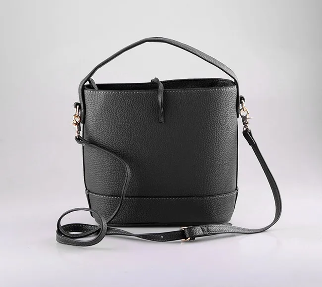 5327-2016 Best selling urban women pebble grain faux leather high end fashion ladies bucket bags