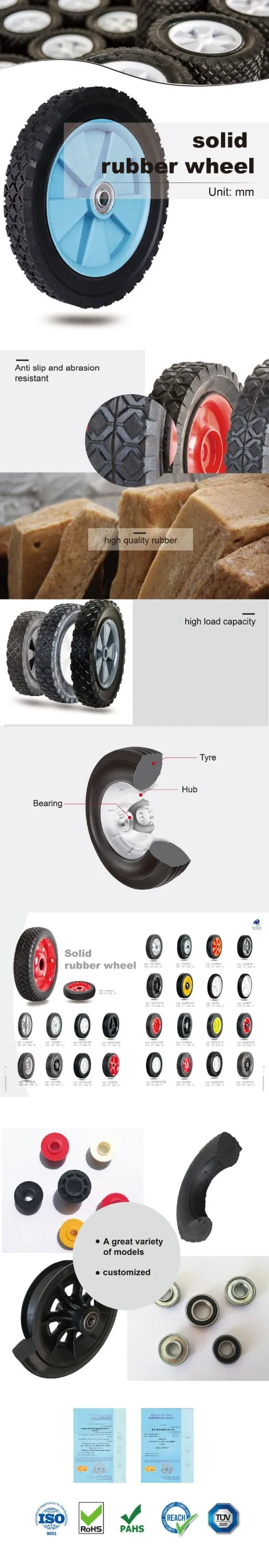 Small Solid Rubber Plastic Wheel 5 Inch Wheel For Cooler Bag,Cooler Ice