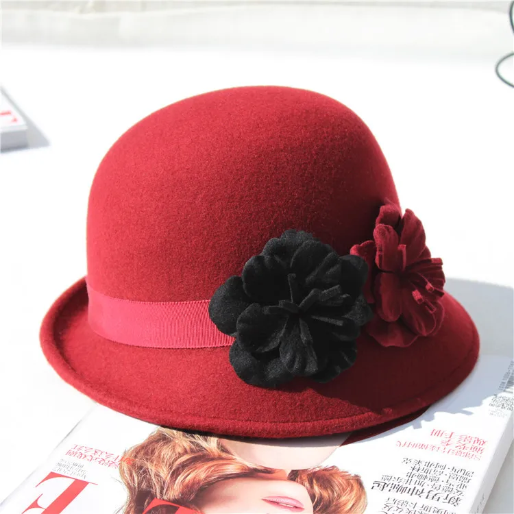High Quality Wool Felt Church Hats Cloche Hat Women Hat