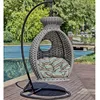 Factory garden swing iron ceiling two seat set