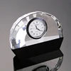 hot sale engraving furnishing articles crystal clocks and watches products executive desk clock crystal handmade favor
