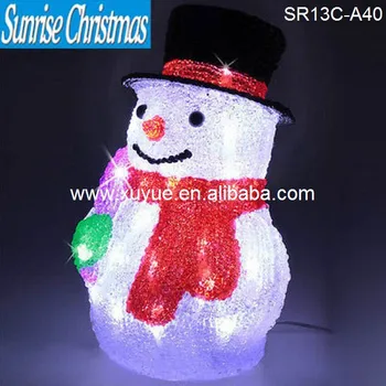 Snowman Led Acrylic Outdoor Christmas Decorations Buy Outdoor