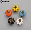 Wholesale small vintage pumpkin india ceramic cabinet knobs for drawer