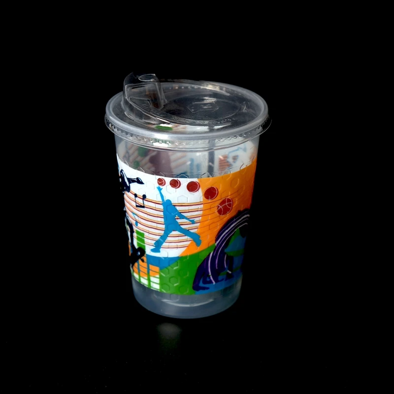 12oz Pp Custom Printed Disposable Logo Plastic Cups With Lid Buy
