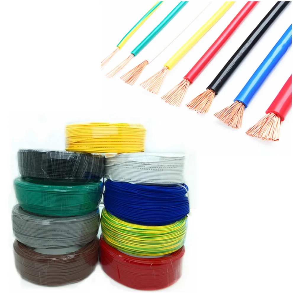 Source 1.5 mm 2.5 mm 4mm 6mm 10mm 25mm single core pvc coated house wiring  electrical cable wire on m.