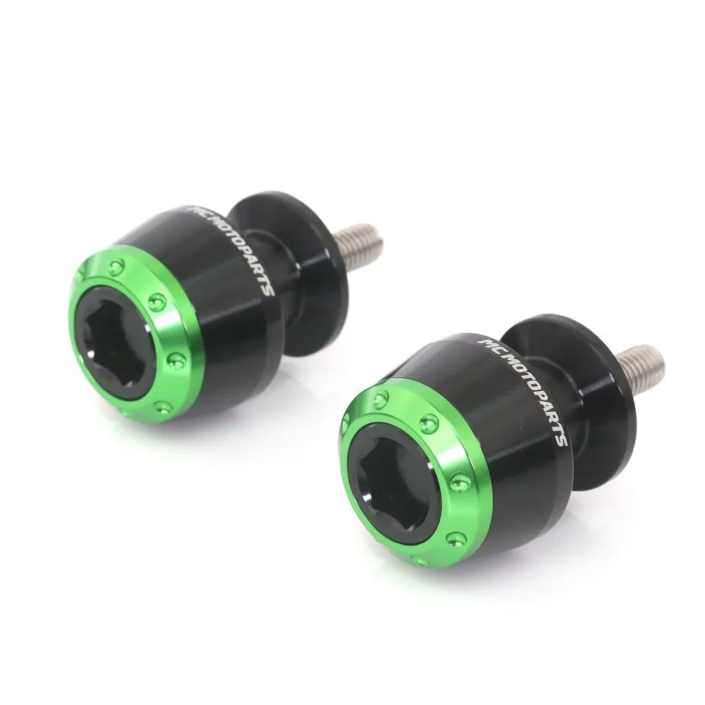 Get Quotations · ATOM Green 8MM CNC Swingarm Spools For Kawasaki Z800 Z1000 Ninja 1000 Versys 650S Z900 Z650