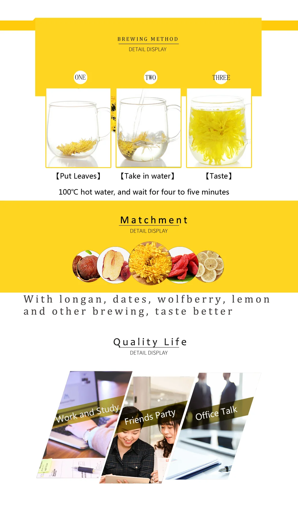 Dried chrysanthemums Wholesale Scented Flavor Flower Herbal Tea