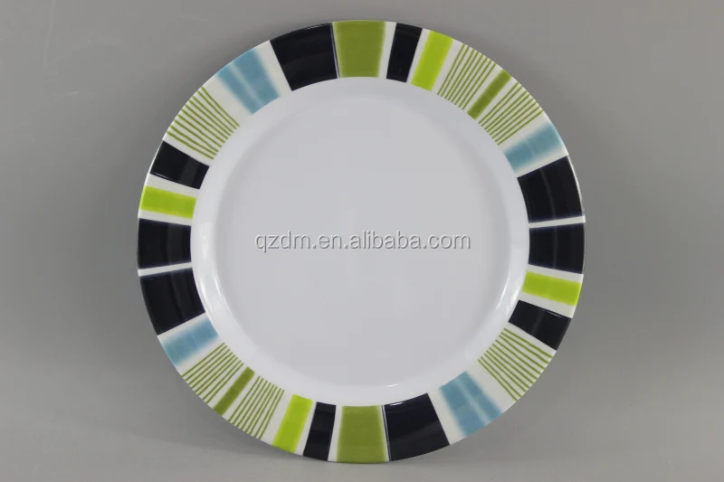 Custom Print Melamine Dinner Plate Plastice Dishes
