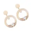 New Design Bohemian Resin Wedding Round Drop For Woman Acrylic Earring Wholesale