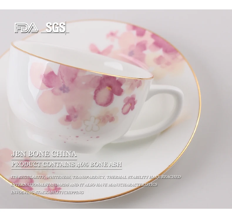 Hotel Custom Printed Vintage Glass Dubai Europe Crockery Ceramic Coffee