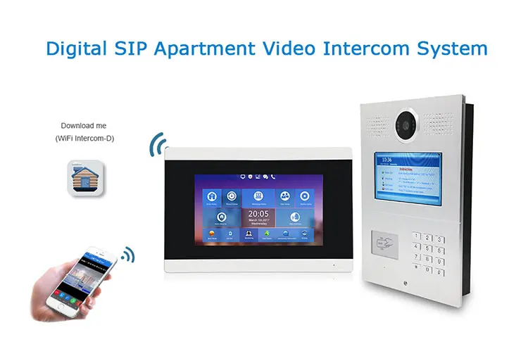 Bcomtech Wifi Tcp Ip Sip Multi Apartment Video Door Phone System